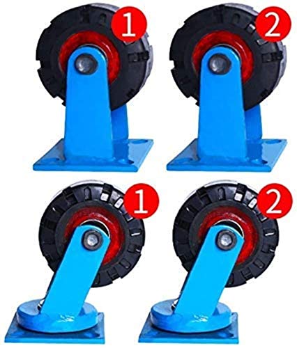 LFDHSF Ruedas giratorias de 4 Ruedas giratorias para Trabajo Pesado, Ruedas giratorias de Goma para Muebles, Mesa, Carrito, Cama, Banco de Trabajo, Ruedas de 6 Pulgadas
