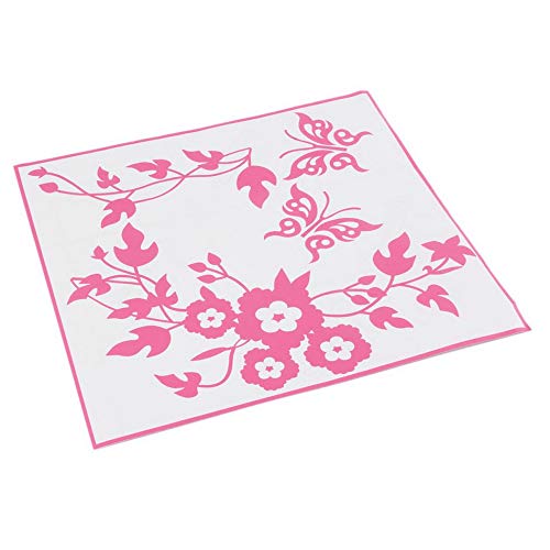 Libety Mariposa Flor Ba?o Inodoro Portátil Calcomanías de Pared Etiqueta Decorativa Muebles para el hogar Decoración Etiqueta de Lavadora-Rosa