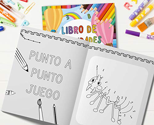 Libro de actividades preescolar: Cuaderno de actividades infantiles - Libro de colorear vacaciones para niños y niñas de preescolar - Ejercicio en ... preescolar y educación infantil Montessori