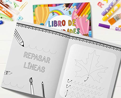 Libro de actividades preescolar: Cuaderno de actividades infantiles - Libro de colorear vacaciones para niños y niñas de preescolar - Ejercicio en ... preescolar y educación infantil Montessori