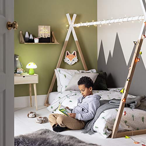 Lights4fun - Guirnalda para Niños de 16 LED Blanco Cálido a Pilas con Figuras de Fieltro