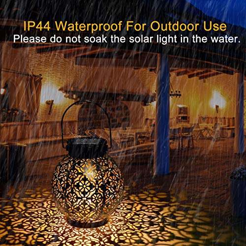 Linterna Solar Exterior GolWof LED Luz Solar Colgando Jardín Farolillo Solare Farol Solar Exterior Jardin Luce Solare Luz Solar Linterna Jardín para Interiore/ Exteriore Césped Patio Festival Navidad