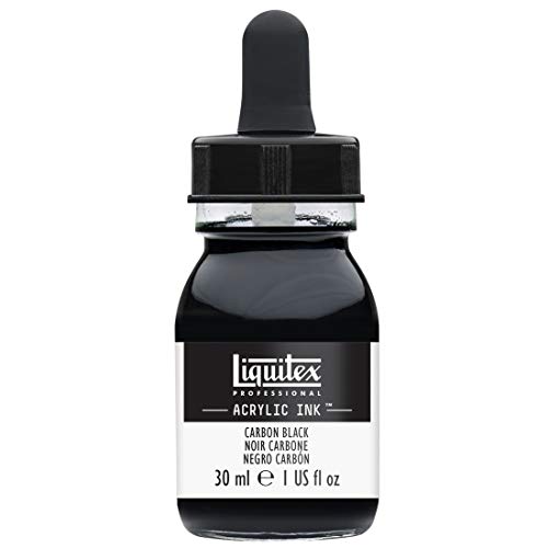 Liquitex Tinta Acrílica Ink Profesional Frasco 30 ml, Negro Carbón