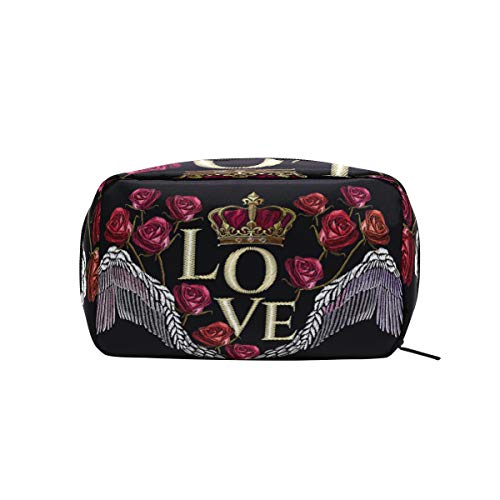 LIUBT Rose Love Swing Crown - Neceser de maquillaje de viaje, organizador multifunción para mujer