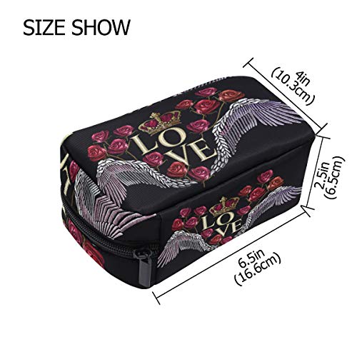 LIUBT Rose Love Swing Crown - Neceser de maquillaje de viaje, organizador multifunción para mujer