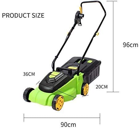 LKNJLL con Cable eléctrico Walk Behind máquina Manual, Mantenimiento Gratuito y sin Gas, 16000w eléctrico Segadora, Jardín Granja deshierbe