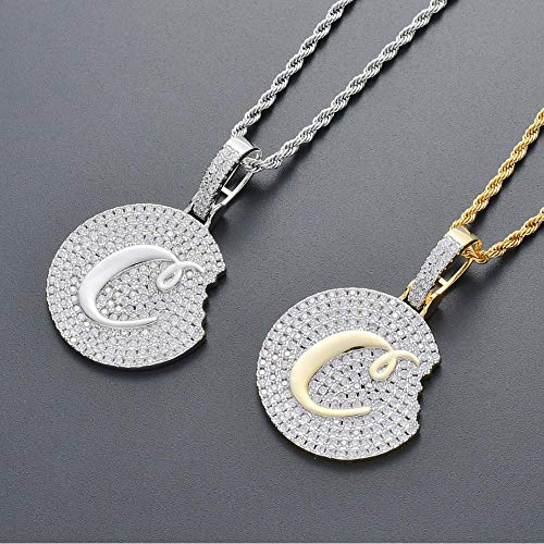 LKYH Hombre Mujer Moderno Pop Clásico Personalidad Moda Creativo Galleta Colgante Colgante Collar
