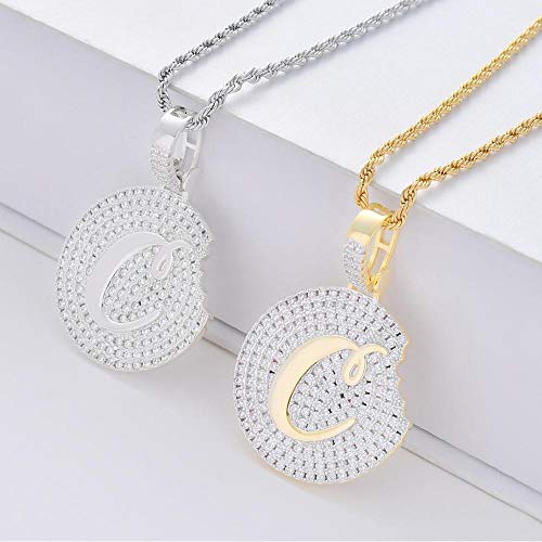 LKYH Hombre Mujer Moderno Pop Clásico Personalidad Moda Creativo Galleta Colgante Colgante Collar