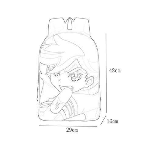 LLYDIANMochila Junior para Niños 3D Minecraft primaria y secundaria de descompresión y la caja de lápiz de la carga de Reducción de Bolsas Escuela Mochila almuerzo bolsa de mensajero de gran capacidad
