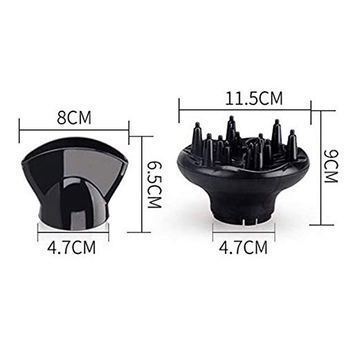 LMCLJJ Secador de pelo-2000W secador de Pelo Profesional, Negativo Ionic Blow Salón Secador de Pelo, Circuito de Peso Ligero de bajo Ruido secador de Pelo con difusor y concentrador