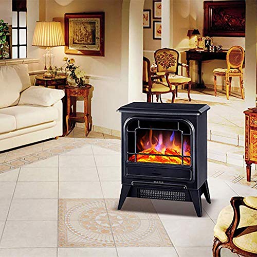 LMDH Chimenea eléctrica portátil salamandra- Prestigio de las chimeneas eléctricas, cierre de seguridad