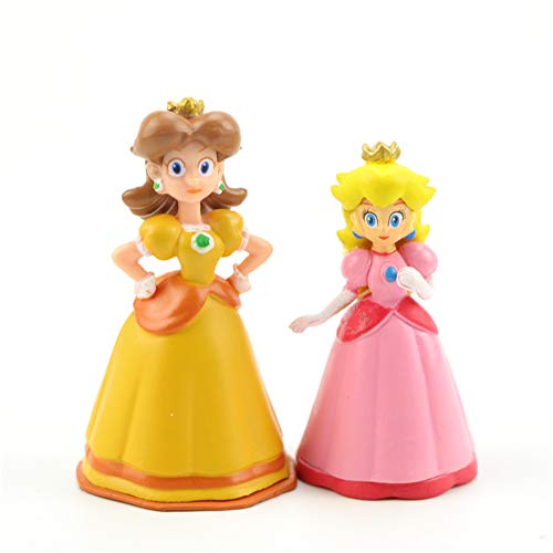 LoneFox Conjunto de 18 Personajes de Super Mario Bros Figura de acción Juguetes Modelo muñecas Decoraciones de Pastel