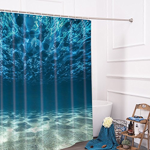 Lonior Cortina para Ducha Impermeable Cortinas de Baño Resistente al Moho Anti-Bacteriano Cortina de Ducha con 12 Ganchos 180X180