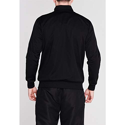 Lonsdale - Chaqueta deportiva casual con cierre de cremallera para hombre negro / carbón Medium