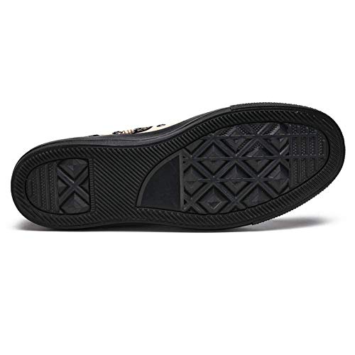 LORVIES - Corona de flores de camomila, carlino, cachorro, zapatillas de lona para hombre, (multicolor), 39.5 EU