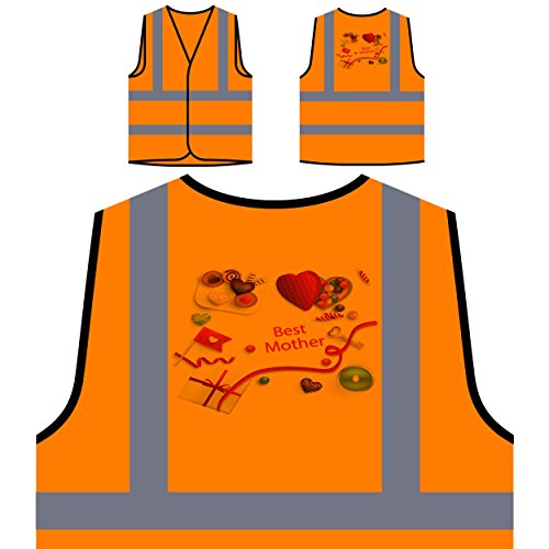 Los mejores dulces de caramelos de corazón de madre Chaqueta de seguridad naranja personalizado de alta visibilidad m54vo