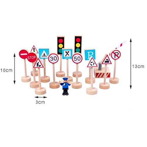 Los Niños De Madera Placas De Calle Parque Infantil De Madera Señales De Tráfico Bloques De Escenas Road La Calle De Coches Juegos De Imaginación Juego Juguetes Educativos 1ponga Color Azar