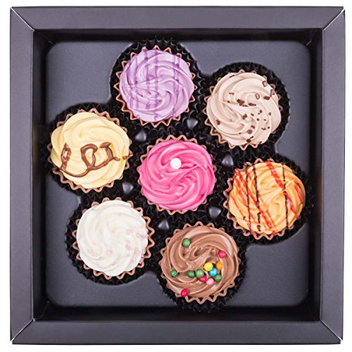 Love & CupCake 7 - 7 bombones en forma de magdalena cupcake | Idea de regalo | Mujeres | Hombres | Mamá | Papa | Adultos