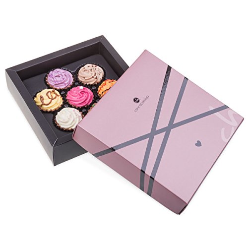 Love & CupCake 7 - 7 bombones en forma de magdalena cupcake | Idea de regalo | Mujeres | Hombres | Mamá | Papa | Adultos