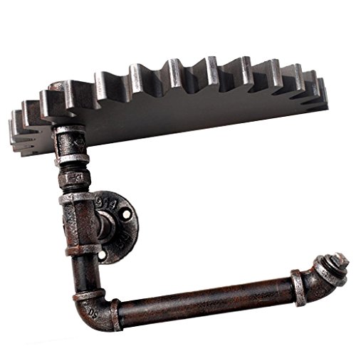 LOVIVER Engranaje Industrial De La Vendimia Estante Tubo Adorno Colgador De Pared Hogar Bar Decoración - B
