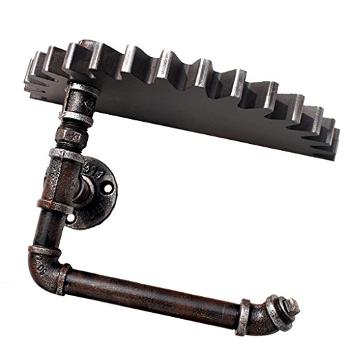 LOVIVER Engranaje Industrial De La Vendimia Estante Tubo Adorno Colgador De Pared Hogar Bar Decoración - B