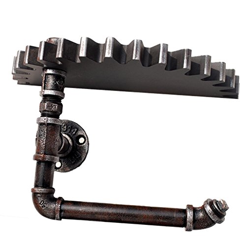 LOVIVER Engranaje Industrial De La Vendimia Estante Tubo Adorno Colgador De Pared Hogar Bar Decoración - B