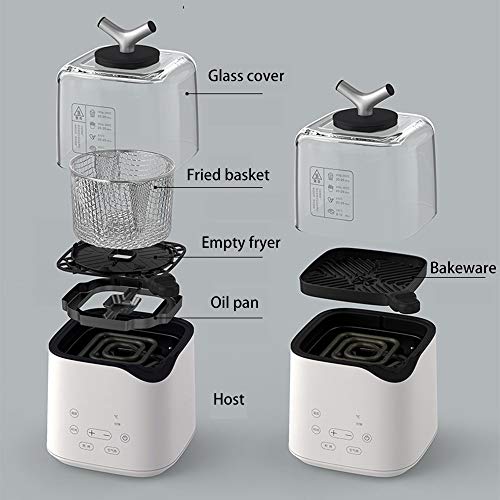 LQ Aire portátil Fryer, 820W Aire sin Aceite de la freidora, deshidratador, Aire eléctrico freidora con Mango Anti-escaldado, for Healthy Aceite y Baja en Grasa de Cocina