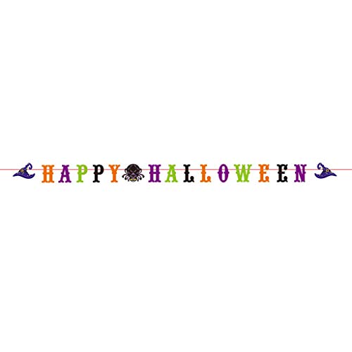 LQH Banner de Halloween del Tema de Halloween Bruja Garland Bunting Banderas for Halloween (Size : 4)
