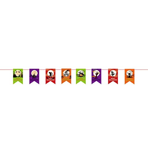 LQH Banner de Halloween del Tema de Halloween Bruja Garland Bunting Banderas for Halloween (Size : 4)