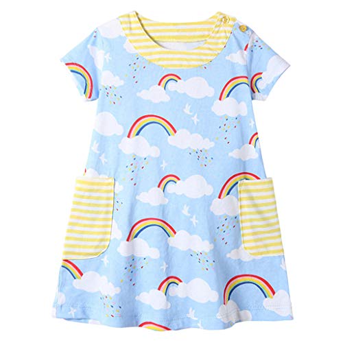 Luckycat Ropa de Niña, Sling Vestidos Arcoiris Verano Vestidos Niñas Vestido de Fiesta de Princesa Tutu Vestidos Niñas Vestido de Fiesta Cumpleaños para Niña