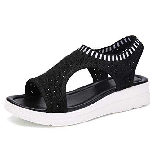 Luckycat Sandalias Mujer Verano, Mujeres Zapatos al Aire Libre Plataforma Sandalias cuñas de Tacones Altos Sandalias Hebilla Zapatos de Playa Bohemia Zapatillas de Talla Grande 35-45 EU