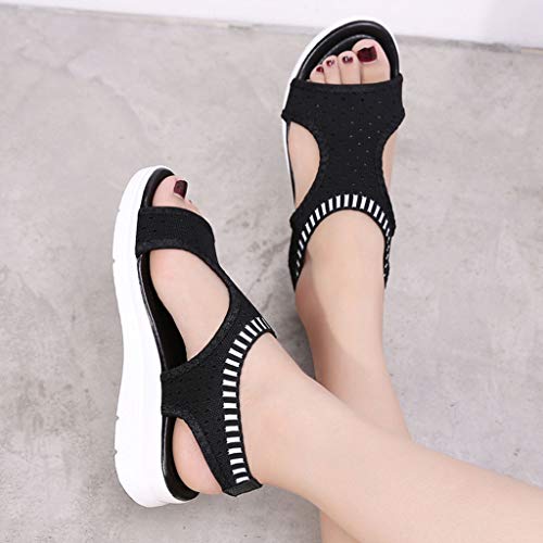 Luckycat Sandalias Mujer Verano, Mujeres Zapatos al Aire Libre Plataforma Sandalias cuñas de Tacones Altos Sandalias Hebilla Zapatos de Playa Bohemia Zapatillas de Talla Grande 35-45 EU
