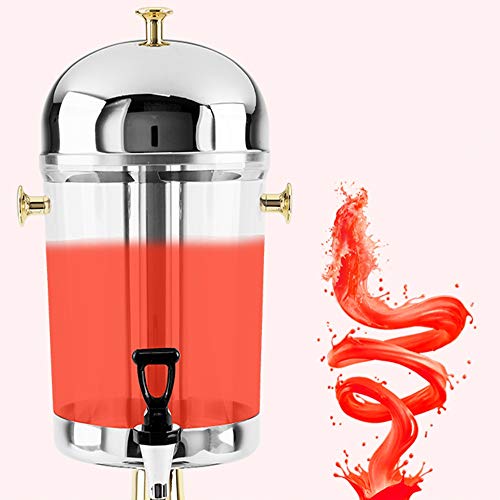 LULUVicky-Kitchen Dispensador de Bebidas Jugo máquina Profesional de la Leche té Barril Bebida fría máquina, Acero Inoxidable Hielo y se calienta Maquina expendedora (Tamaño: 16L)