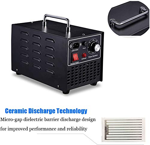 Lumemery Generador de ozono Industrial 10000mg/h O3 Ozonizador Purificador Aire Comercial Desodorizador Alta Resistencia para Oficina Cocina del Hotel