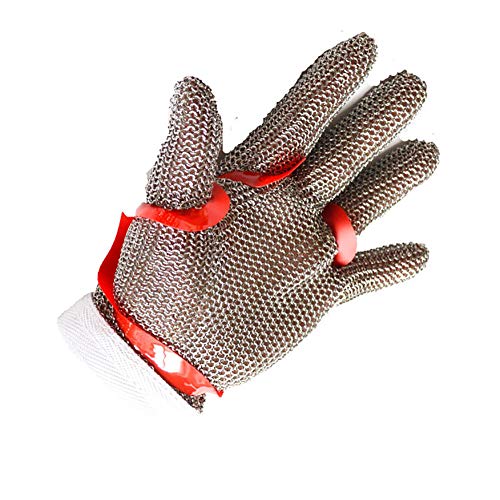 LUOXU Guantes de Acero Inoxidable, procesamiento de Carne carniceros Cocina rebanar de Cortar Restaurante Seguridad en el Trabajo, para manipulación de Alimentos