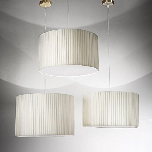 Luz de techo Kolarz Hilton arena algodón Shade latón hecho a mano, fabricado en Italia