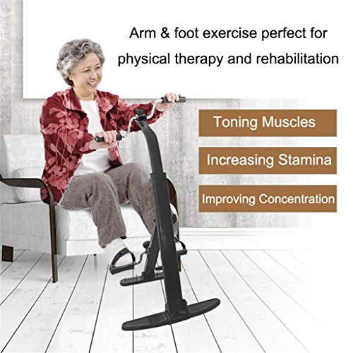 LXDDP Bicicleta Ejercicio Ejercitador Brazos y piernas - Ejercicio Brazos y piernas Máquina Venta Ambulante - Ejercitador Pedal portátil - Equipo Entrenamiento para Personas Mayores y Ancianos