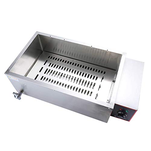 LXDDP Freidora eléctrica Comercial Freidora eléctrica 25L 4000W Cesta Doble Tanque Doble eléctrico Encimera Papas Fritas Acero Inoxidable
