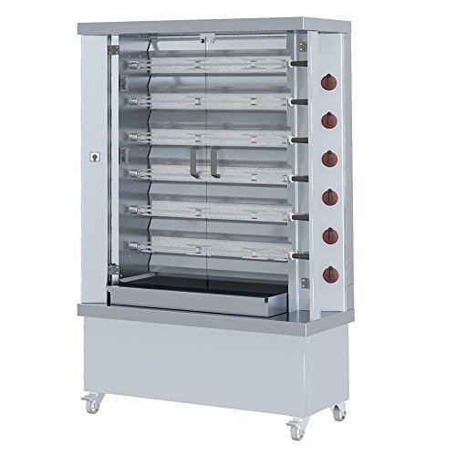 Macfrin 630 Asador a Gas para 30 Pollos en 6 Espadas