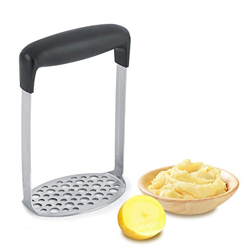 Machacador de Patatas Trituradora de Patatas de Acero Inoxidable Puré de Patata para Puré de Papas, Verduras y Frutas