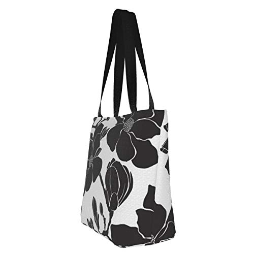Magnolia Ramas Bucket Tote, Artistic Bucket Bag, Beach Bags Tote con cierre de cremallera para mujeres Grandes regalos para mujeres