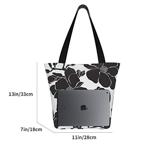 Magnolia Ramas Bucket Tote, Artistic Bucket Bag, Beach Bags Tote con cierre de cremallera para mujeres Grandes regalos para mujeres