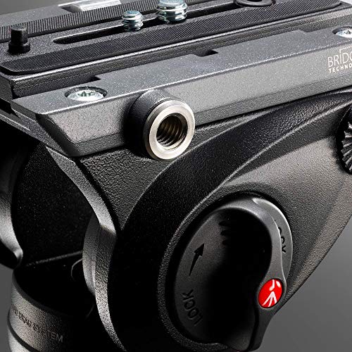 Manfrotto MVH500AH - Rótula para trípode Negro y Rojo