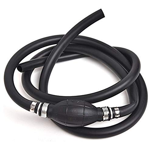 Manguera de Combustible Goma Universal 8mm Línea de Asamblea Fuera de Borda para Coche Barco Marino, Negro, Bomba de Mano de Gasolina y Diésel para Coche, Barco Marino