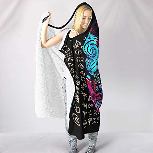 Manta con capucha supersuave para cama – para todas las estaciones – Camping Viking White 150 x 200 cm