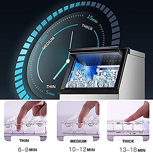 Máquina automática para fabricar Hielo Máquina para fabricar Hielo en Cubos Maquinaria para pequeñas Empresas Máquina para fabricar Bolas de Hielo para café con Leche Barra de té (GK40, GK60)