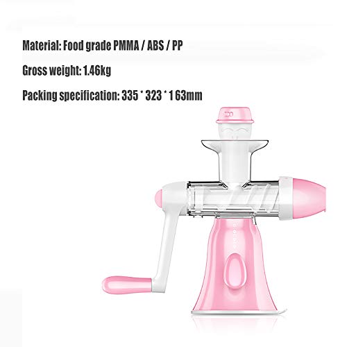 Máquina De Helado De Frutas Manivela Exprimidor Plástico Tapas Con Orificio De Llenado,Bricolaje Para Niños En Familia,Resistencia A Altas Temperaturas Lavable,Azul