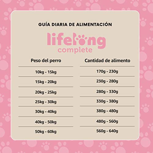 Marca Amazon - Lifelong Complete- Alimento seco completo para perros perros adultos con salmón y arroz, 1 x 15 kg