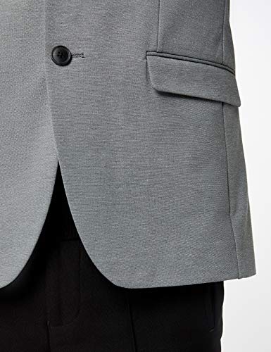Marca Amazon - MERAKI Blazer Hombre, Gris (Grey Marl), 54, Label: 44