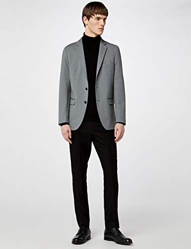Marca Amazon - MERAKI Blazer Hombre, Gris (Grey Marl), 54, Label: 44